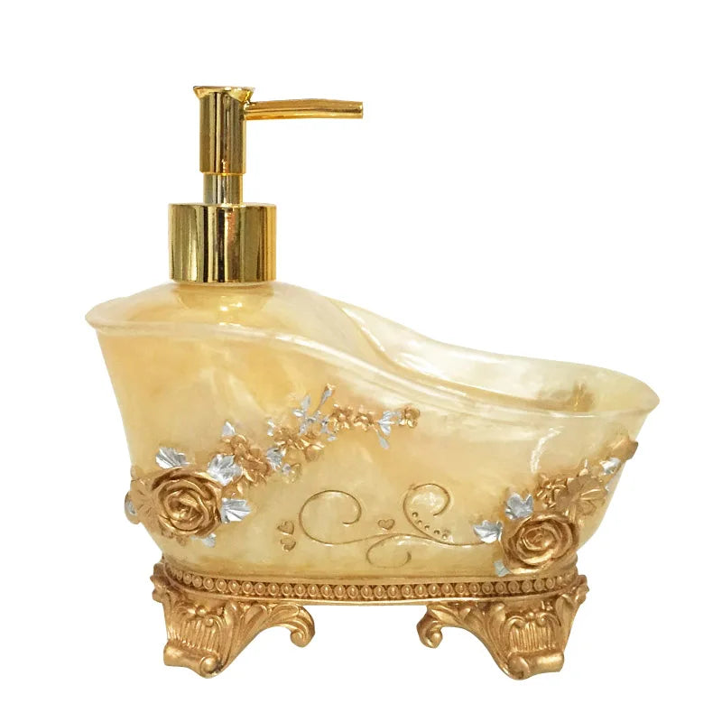 Liquid Soap Bottle Resin Bathtub Shape Bathroom Sanitizer Bottle 🇨🇳