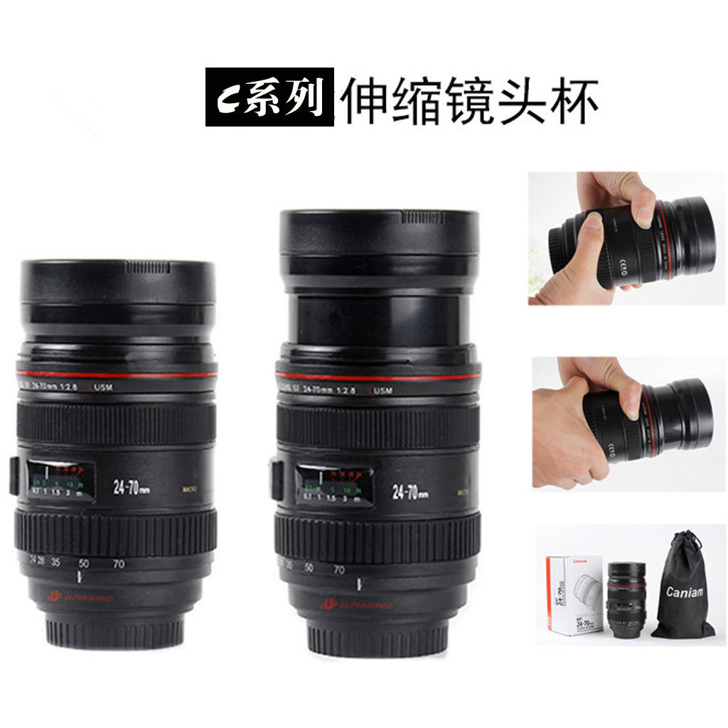 DSLR lens cup stainless steel water cup office coffee cup 🇨🇳