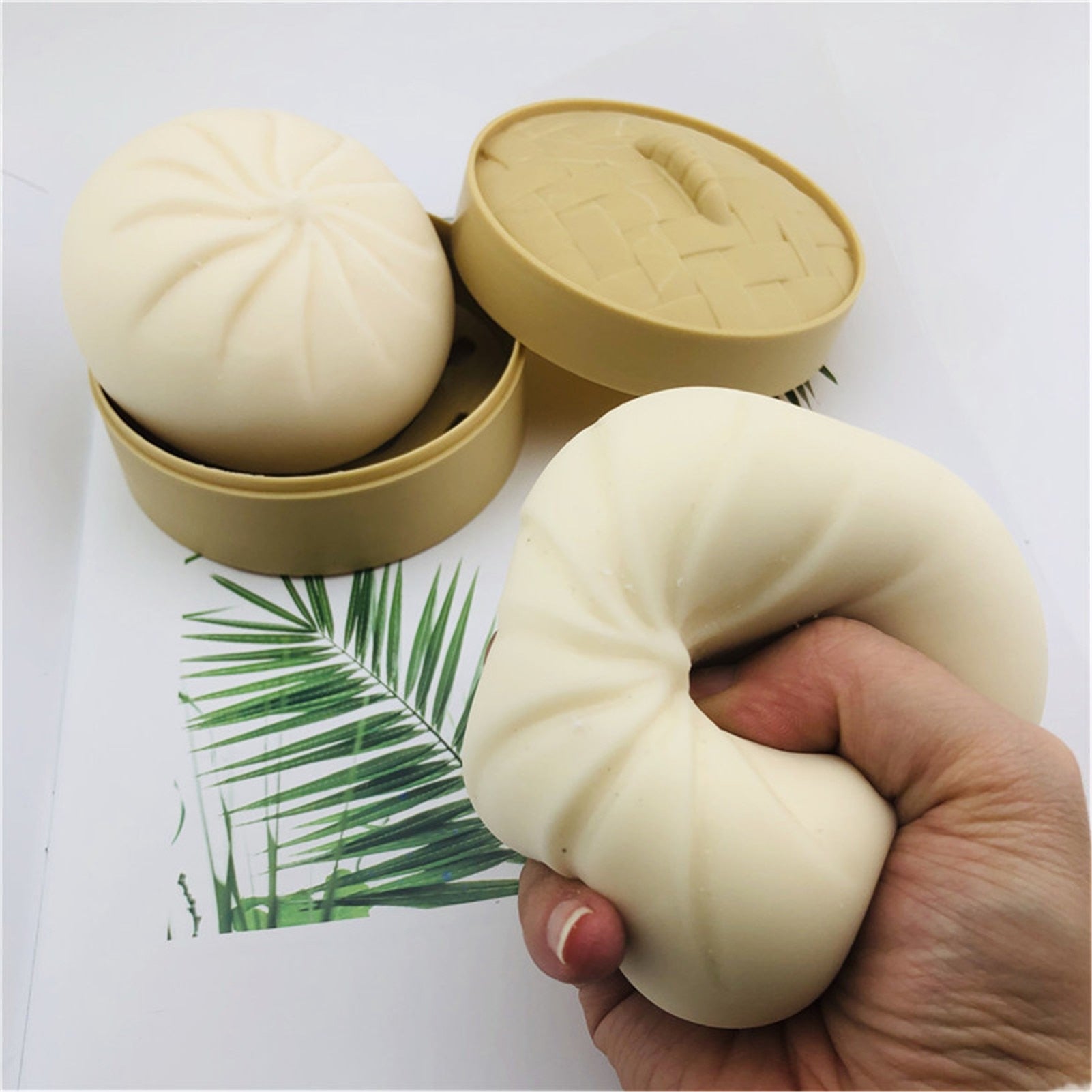 Stress Relief Toy Decompression Sensory Fidget Toy Unzip Toy Steamed Stuffed Bun Simulation Fidget Toy Set 🇨🇳