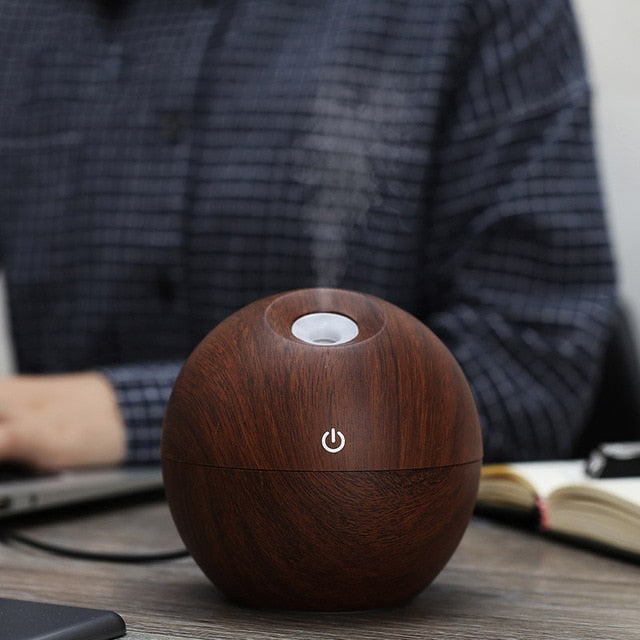 USB Aroma Essential Oil Diffuser Ultrasonic Cool Mist Humidifier Air Purifier 7 Color Change LED Night light for Office Home 🇨🇳