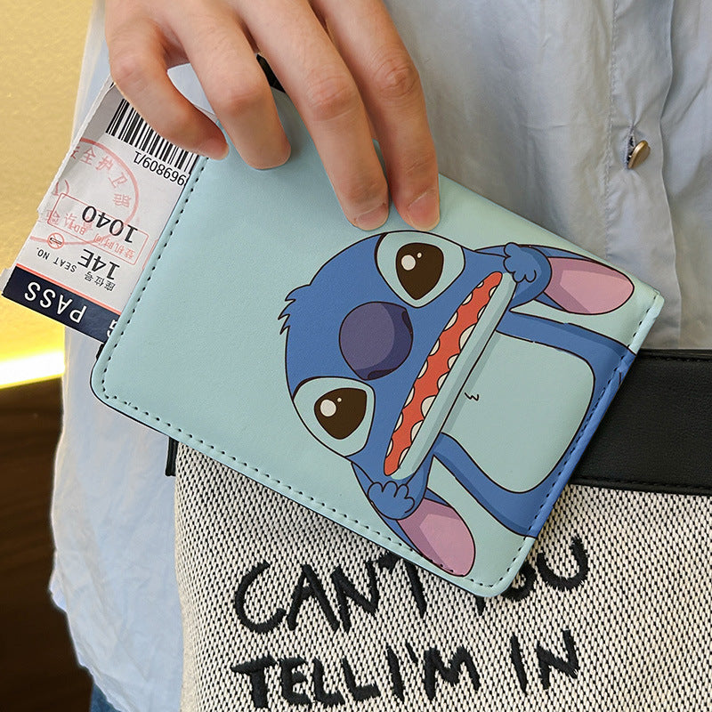 Cartoon passport holder ID bag protective cover multifunctional card bag portable collection for overseas travel 🇨🇳