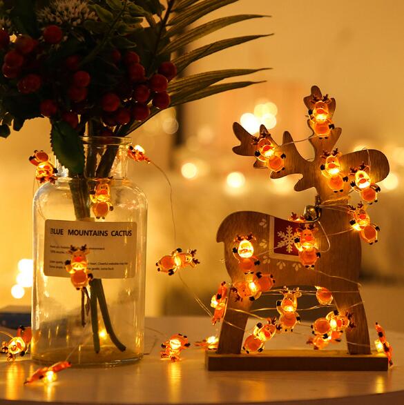 Snowman Christmas Tree LED Garland String Lights Snowflakes String Fairy Lights Hanging Ornaments 🇨🇳