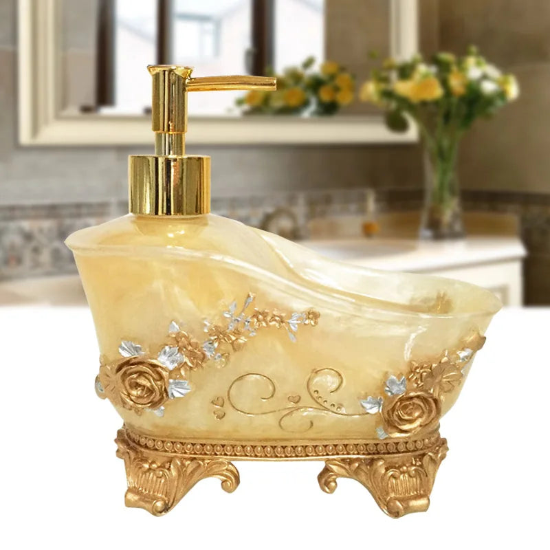 Liquid Soap Bottle Resin Bathtub Shape Bathroom Sanitizer Bottle 🇨🇳
