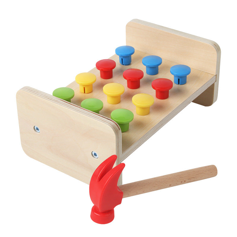 2-in-1 pile driving platform puzzle color certification matching fun and creative versatile set of column puzzle toys 🇨🇳