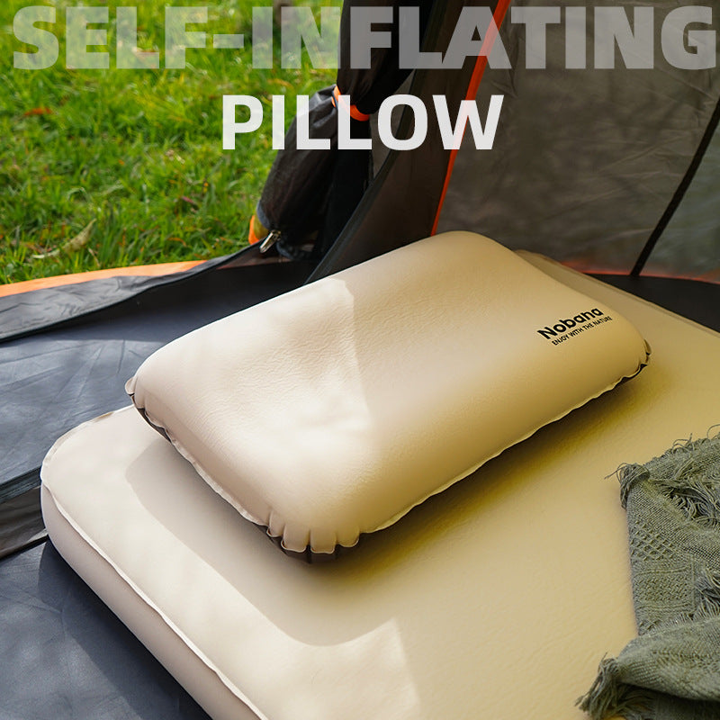 Outdoor 3D Sponge Automatic Inflatable portable Pillow for Camping 🇨🇳
