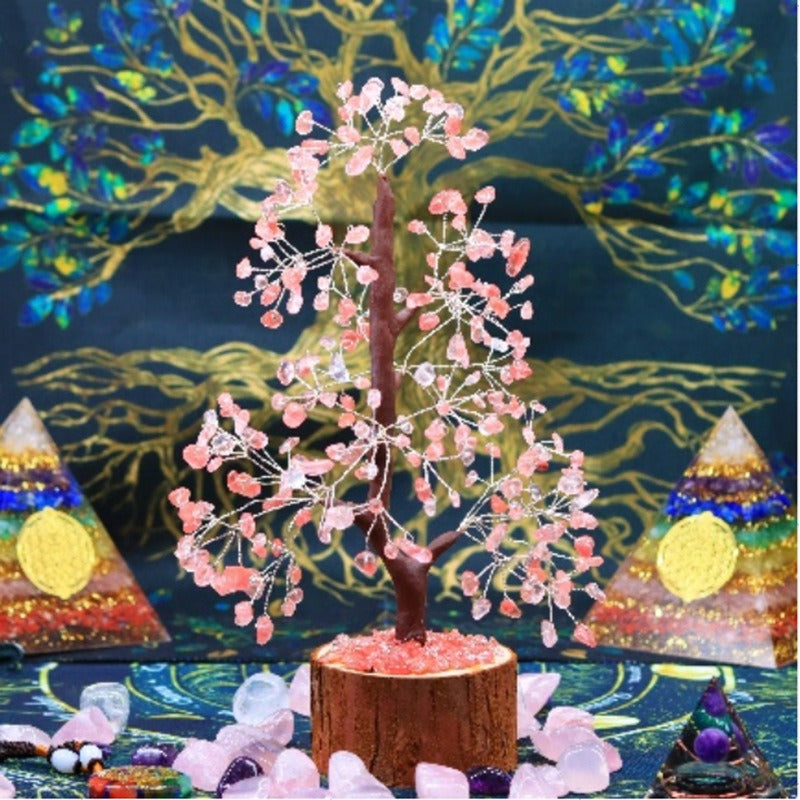 Hot selling crystal tree, fortune tree, home crafts, desktop, fortune seeking stone decorations 🇨🇳