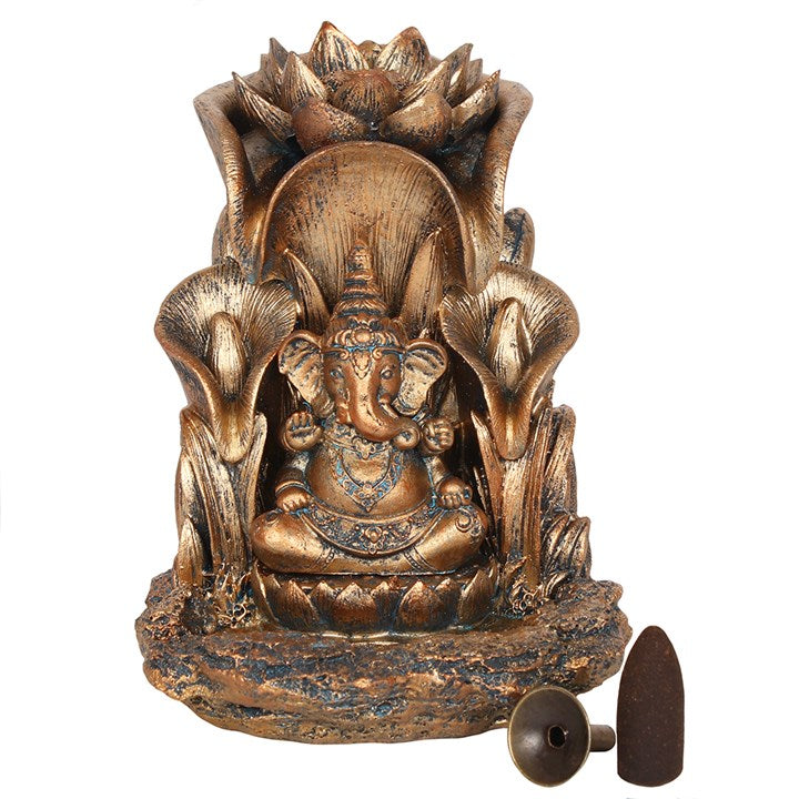 Bronze Ganesh Backflow Incense Burner 🇬🇧