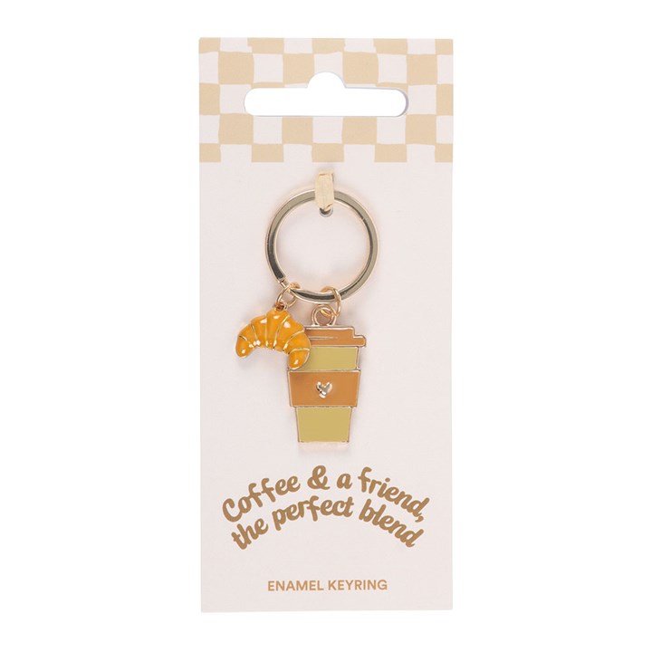 Coffee and a Friend Keyring 🇬🇧