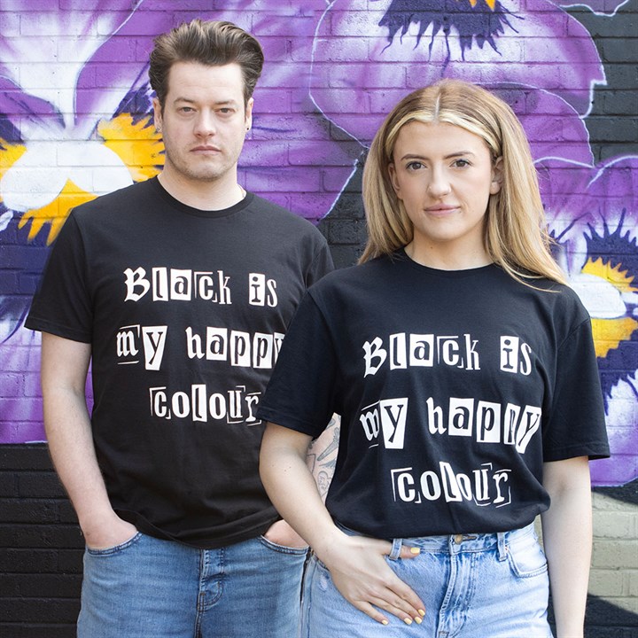 Black is My Happy Colour Unisex T-shirt Size XXL 🇬🇧
