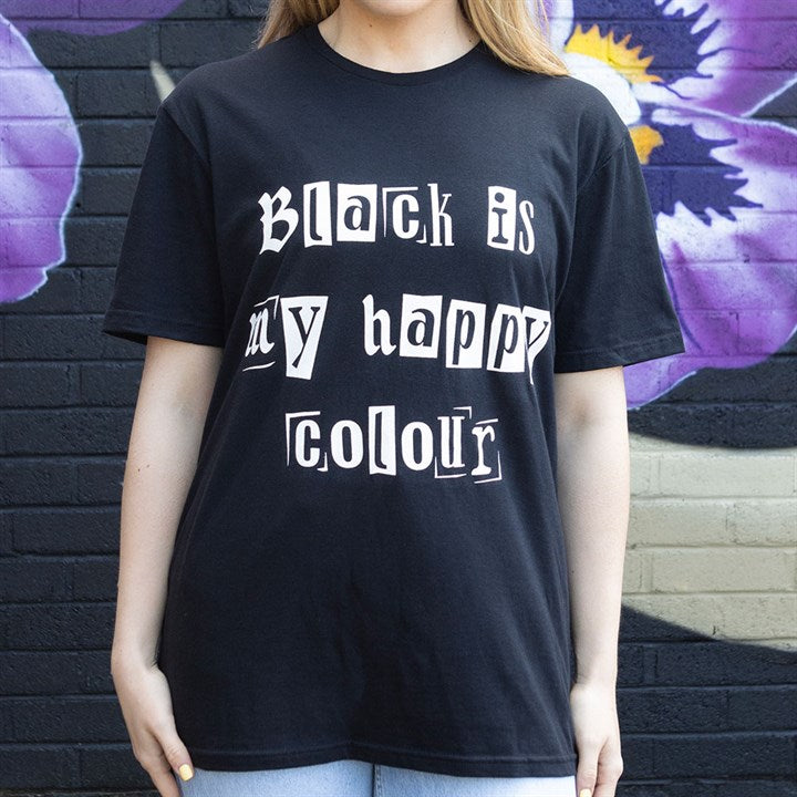 Black is My Happy Colour Unisex T-shirt Size XXL 🇬🇧
