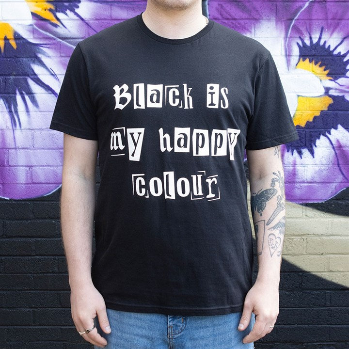 Black is My Happy Colour Unisex T-shirt Size XXL 🇬🇧