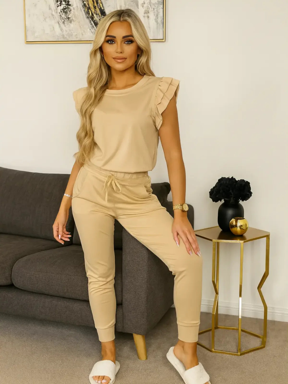 Ladies Frill Boxy Loungewear Set 🇬🇧