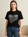 Denim Bra Patch T-Shirt Top 🇬🇧