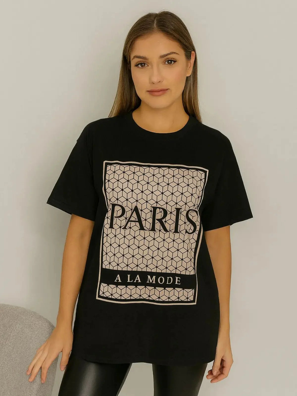 Ladies Paris A LA Mode Oversized T Shirt 🇬🇧