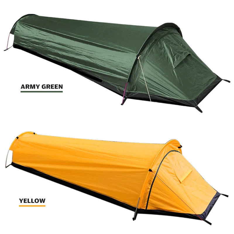 Camping Single Person Ultralight Compact Outdoor Sleeping Bag Tent Larger Space Waterproof 🇨🇳