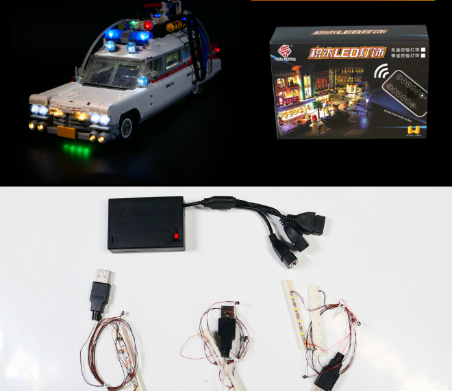 DIY building block lighting compatible with LEGO 10274 Ghostbusters new Ghostbusters car LED building block remote control lighting 🇨🇳
