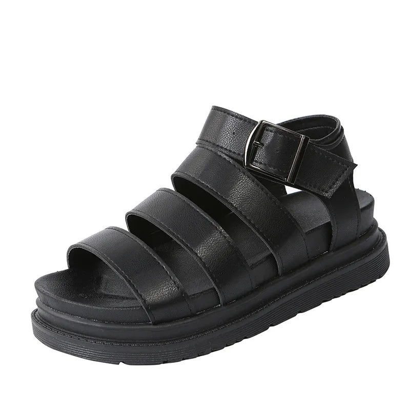 Peep Toe Buckle Platform Sandals 🇨🇳