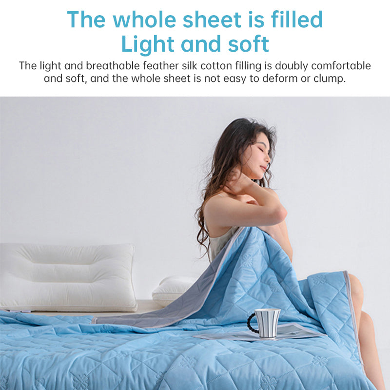 Grade A Cooling Blanket: Soft, breathable, king/queen size, summer lightweight cool comforter 🇨🇳
