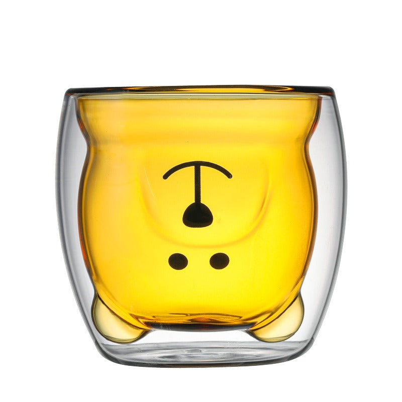 Creative Cartoon Double Glass Bear Cup 🇨🇳