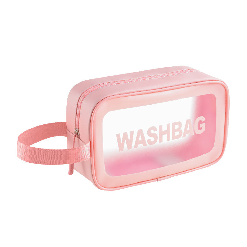 PU Transparent Wash Bag Waterproof Bath Bag TPU Translucent Storage Bag Cosmetic Bag 🇨🇳