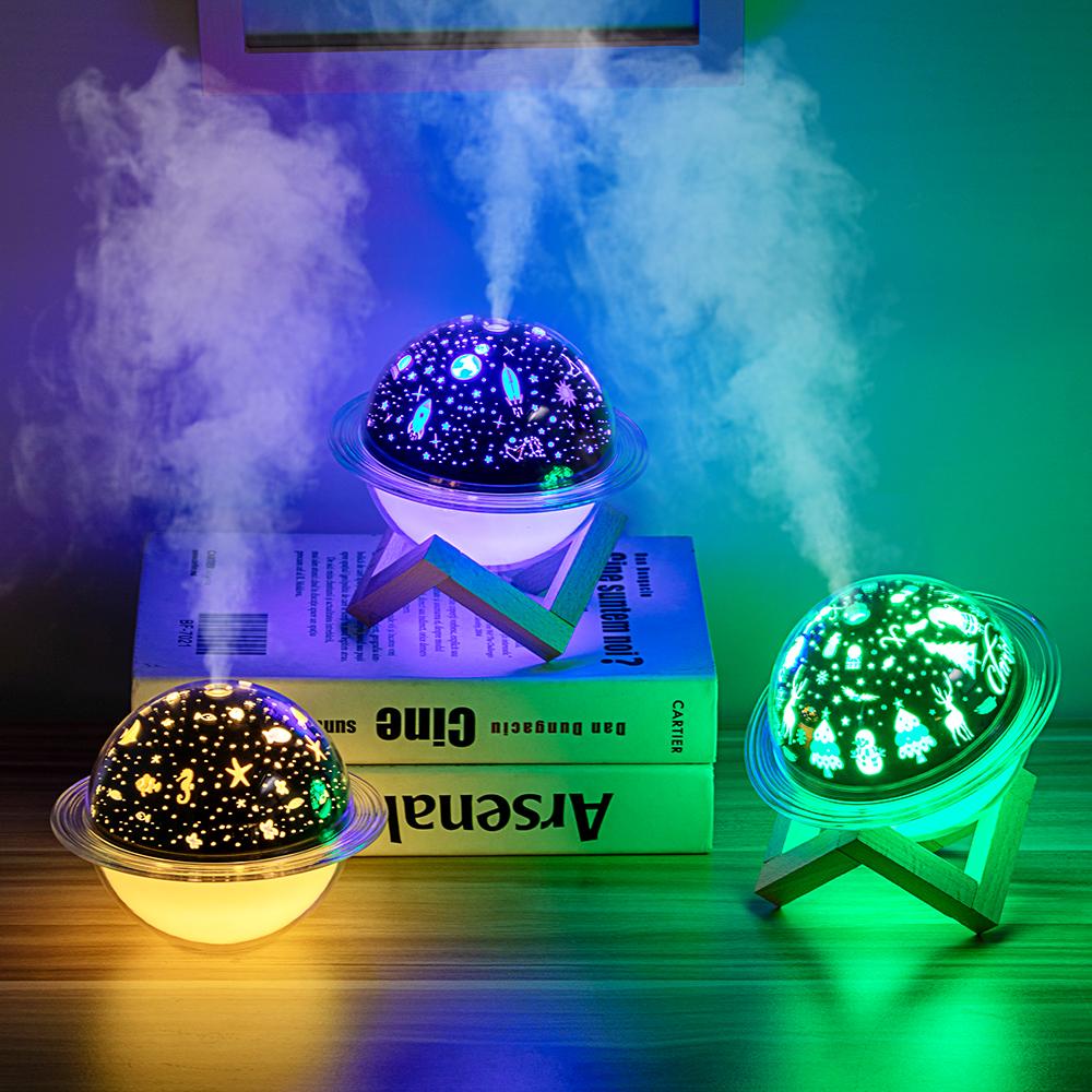 Planet Lamp Air Humidifier USB Ultrasonic Aroma Essential Oil Diffuser LED Night Light UFO Diffuser 🇨🇳