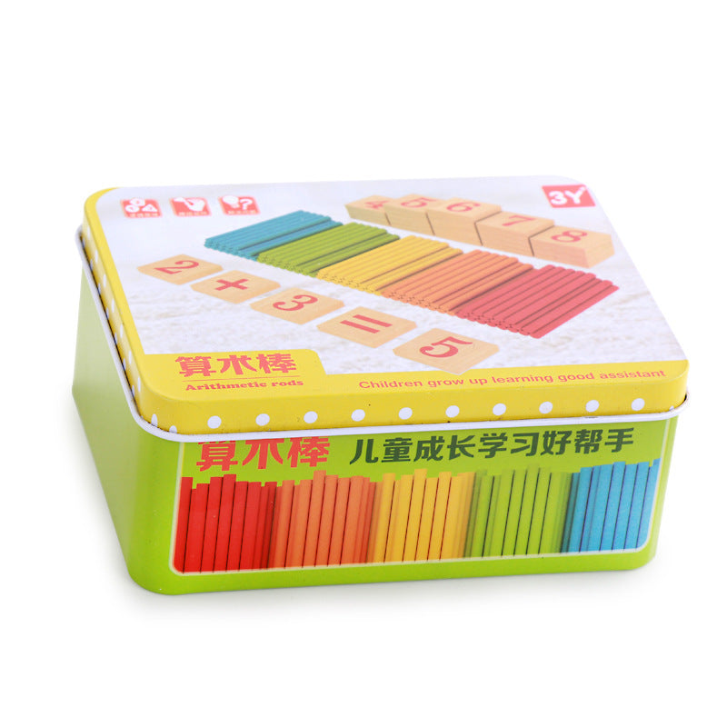 Number Sticks for Children, Arithmetic, Counting, Math Teaching Aids, Magnetic Alarm Clock Boxed Educational Toys 🇨🇳