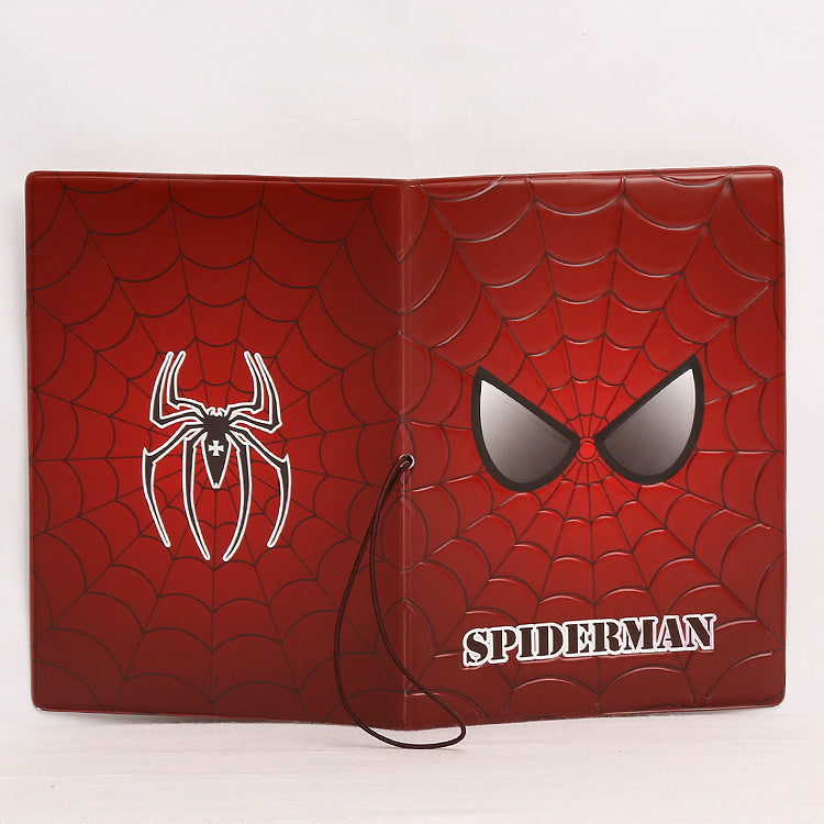 Passport Passport Protection Cover Marvel Superhero Spider Man Cartoon Passport Clip 🇨🇳