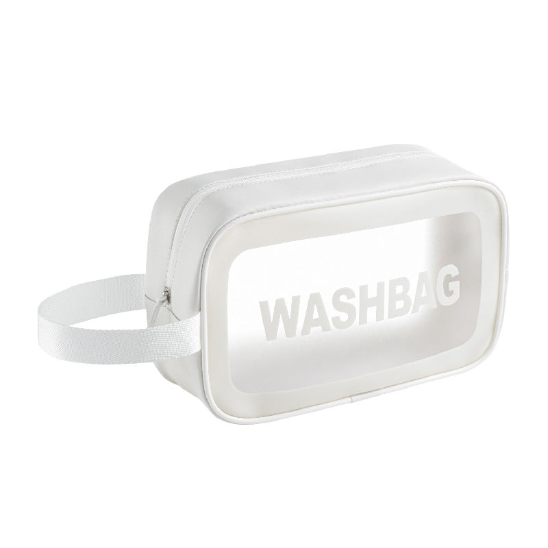 PU Transparent Wash Bag Waterproof Bath Bag TPU Translucent Storage Bag Cosmetic Bag 🇨🇳