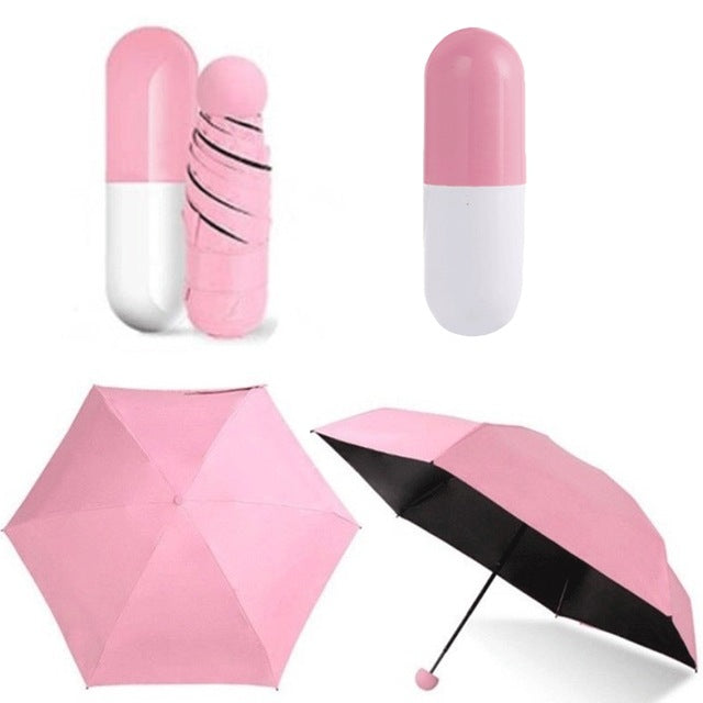 Mini Folding Capsule Small Umbrella With Pill Package Box 🇨🇳