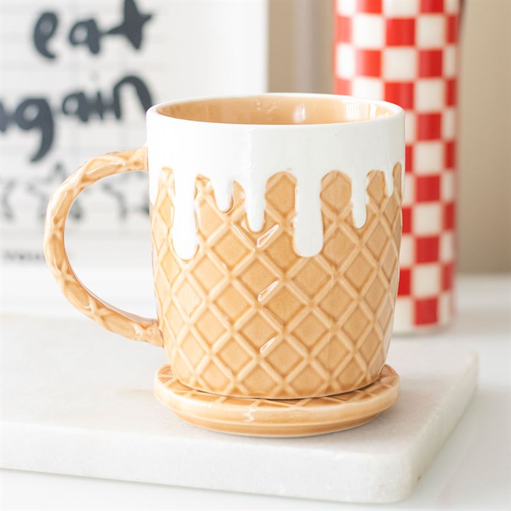 Waffle Mug and Coaster Set 🇬🇧