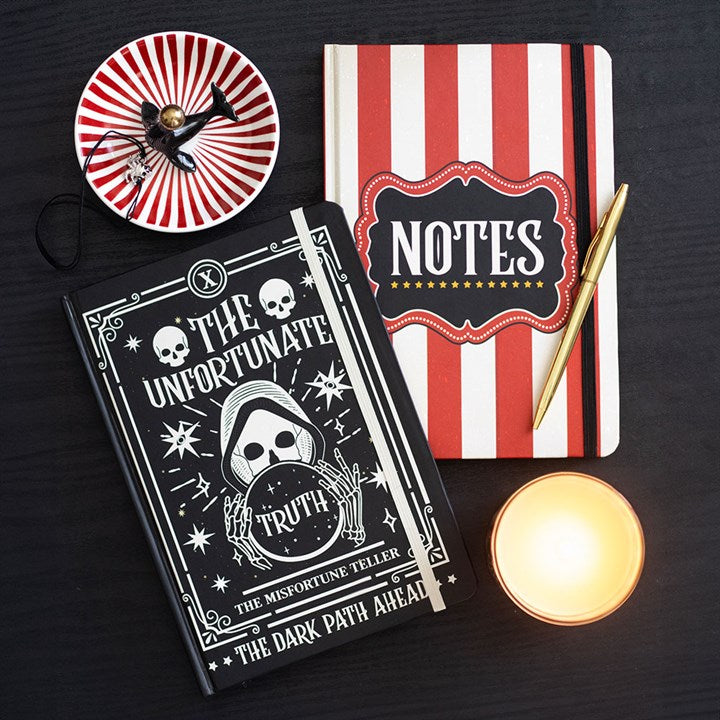 Red Circus Stripe A5 Notebook 🇬🇧