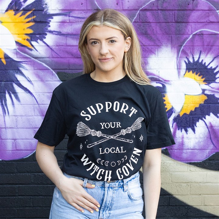 Support Your Local Witch Coven Unisex T-shirt Size XL 🇬🇧