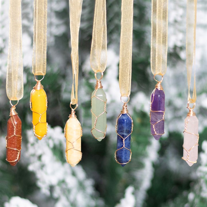 Set of 7 Hanging Crystal Tree Decorations 🇬🇧