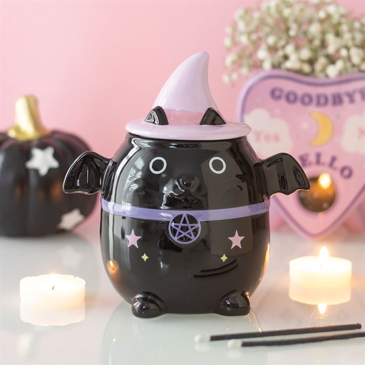 Pastel Bat Cat Oil Burner 🇬🇧