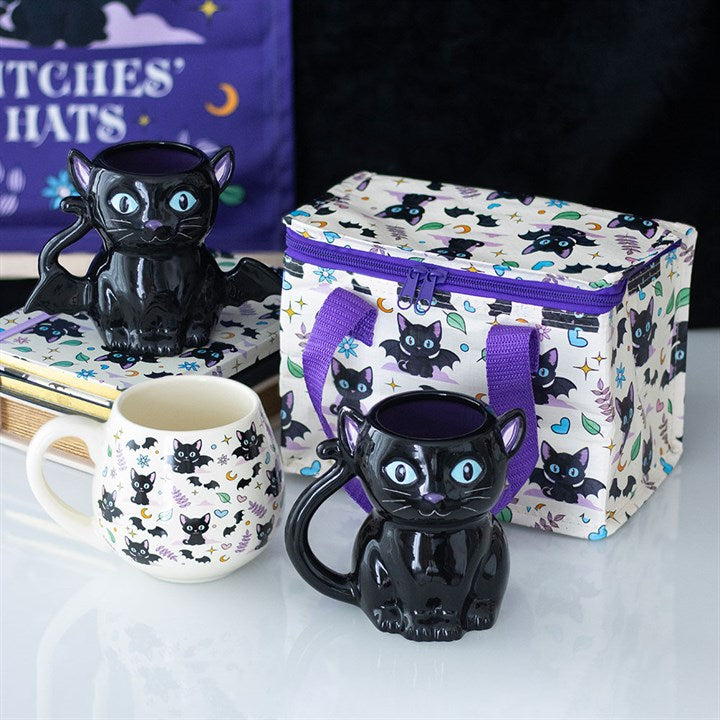 Cute and Creepy Cat Print Rounded Mug 🇬🇧