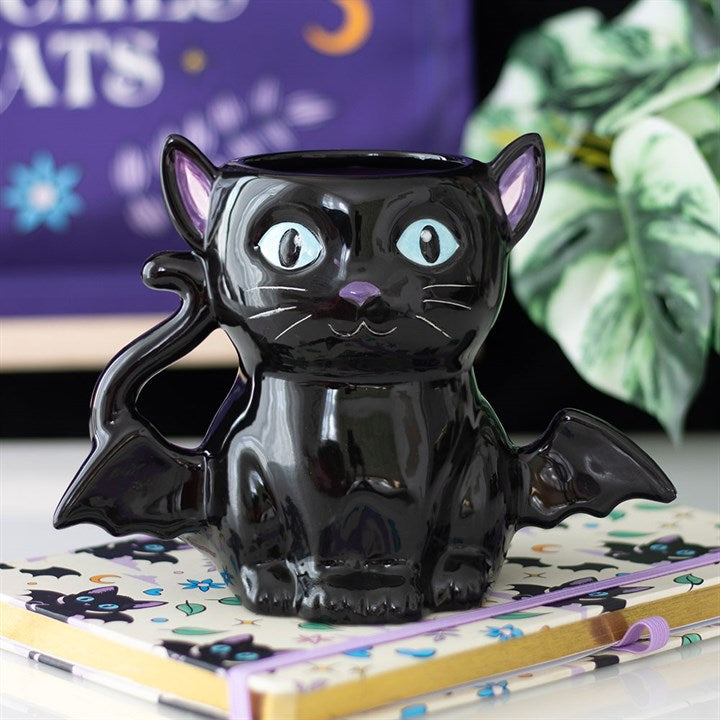 Cute and Creepy Bat Cat Mug 🇬🇧