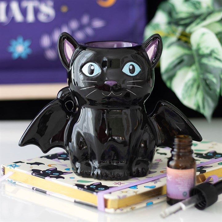 Cute and Creepy Bat Cat Oil Burner and Wax Warmer 🇬🇧