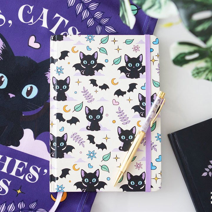 Cute and Creepy Print A5 Notebook with Amethyst Pen 🇬🇧