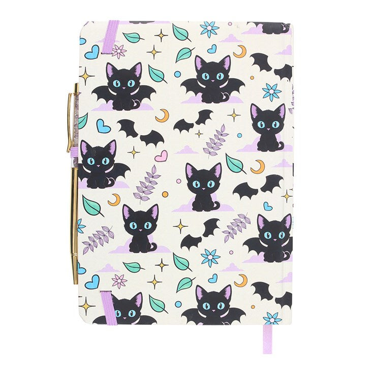 Cute and Creepy Print A5 Notebook with Amethyst Pen 🇬🇧