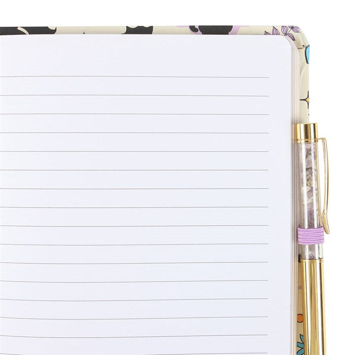 Cute and Creepy Print A5 Notebook with Amethyst Pen 🇬🇧