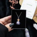 Calming Amethyst Crystal Chip Potion Bottle Necklace 🇬🇧