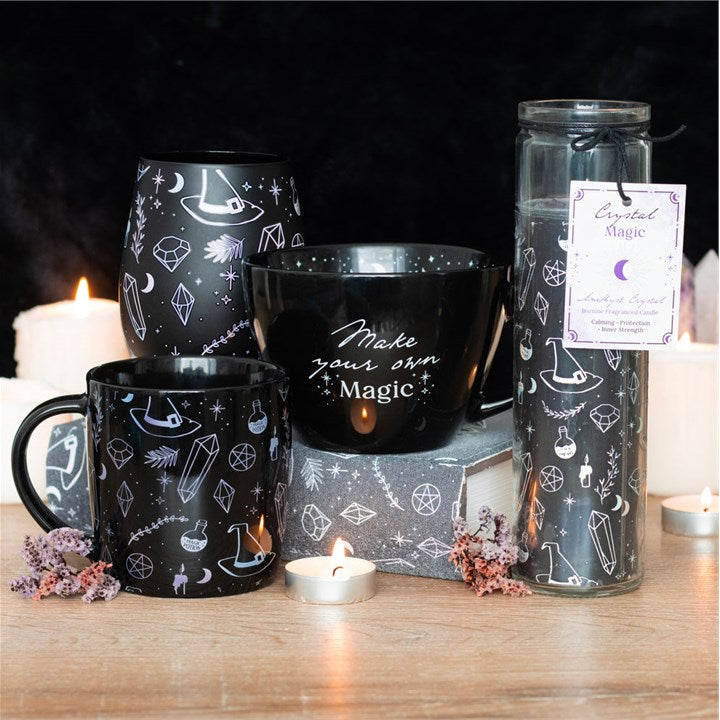Crystal Witch Jasmine Tube Candle with Amethyst Chips 🇬🇧