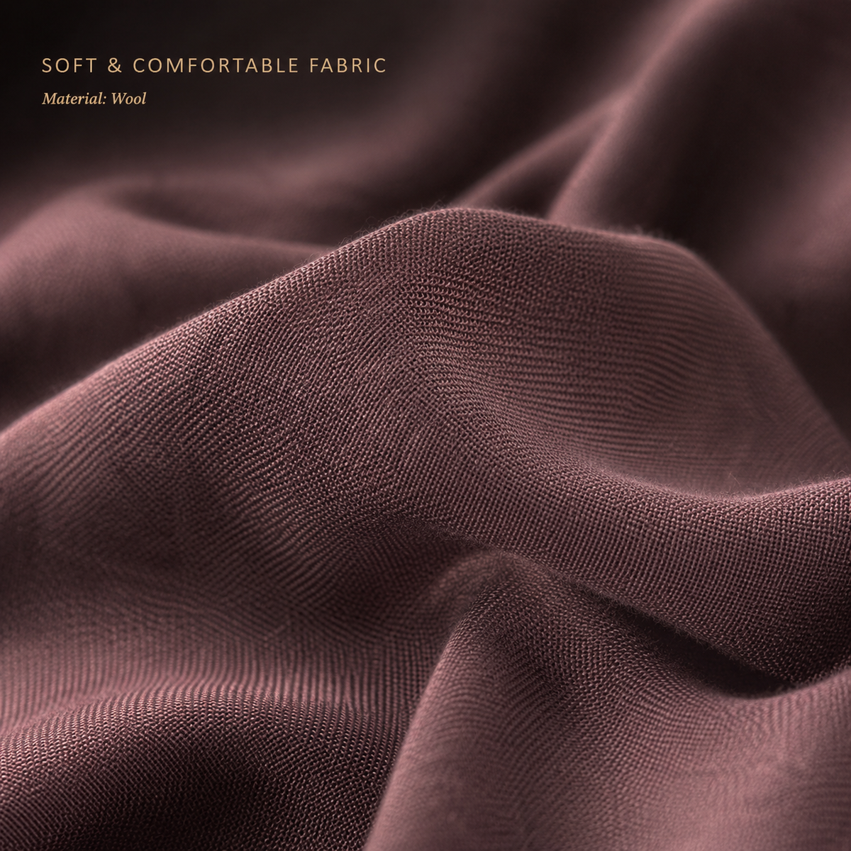 Purplish Brown Wool Scarf Soft Winter Warm Plum Mauve Shawl Wrap 1.8m x 63cm 🇬🇧