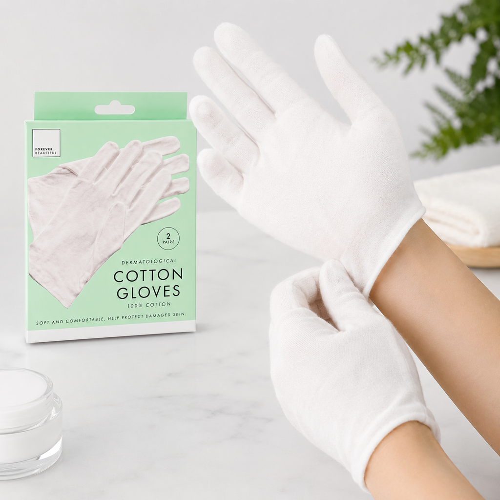 100% Cotton Moisturizing Gloves – Soft Overnight Hand Care Gloves (2 Pairs) 🇬🇧