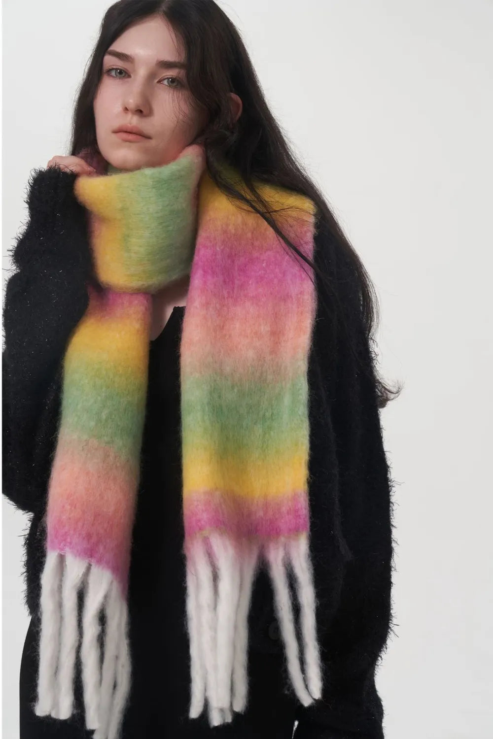 Fringe Gradient Thermal Scarf 🇨🇳