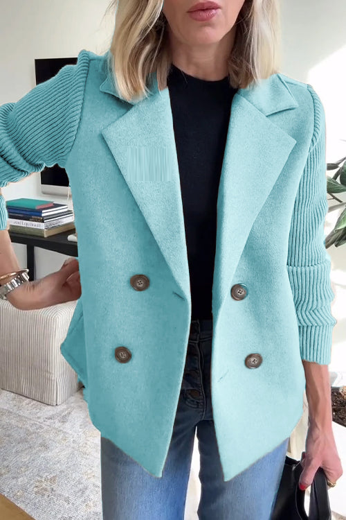 Women's temperament woolen patchwork jacket 🇨🇳