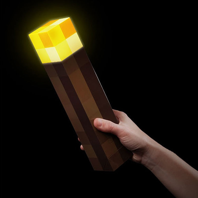 Minecrafted Torch LED Light Up Night Wall Light Luminous Toys Game Design Toy 🇨🇳