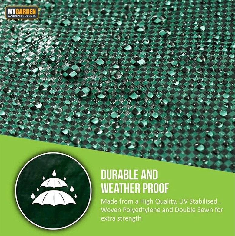 Large Garden Waste Bags with Zipper Leaf Waste Sacks with Handles Foldable and Reusable Green - 300 L 🇬🇧