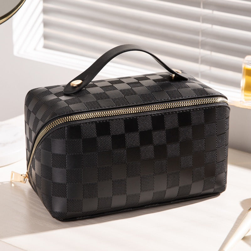 Checkered Pillow Bag Makeup Bag Women's Large Capacity Portable Instagram Travel Cosmetics 🇨🇳