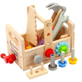 Children's wooden hand-held toolbox, screw and nut disassembly tool, desk tool, puzzle toy 🇨🇳